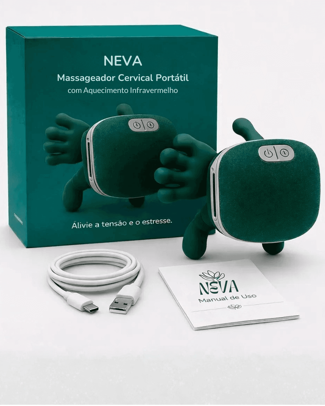 NEVA — Caixa e conteúdo da embalagem